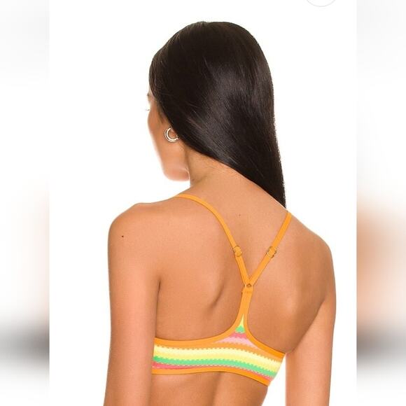 L*Space Pamela Bikini Top in Under the Sun Size XS NWT Racerback Striped - Picture 2 of 6